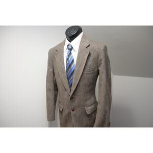 VTG Austin Manor Tweed Handwoven MADE IN USA Wool Blazer Sports Jacket Mens 39 R